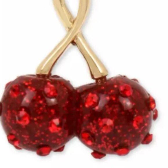 NWT Betsey Johnson Cherry Drop Earrings - Picture 5 of 6